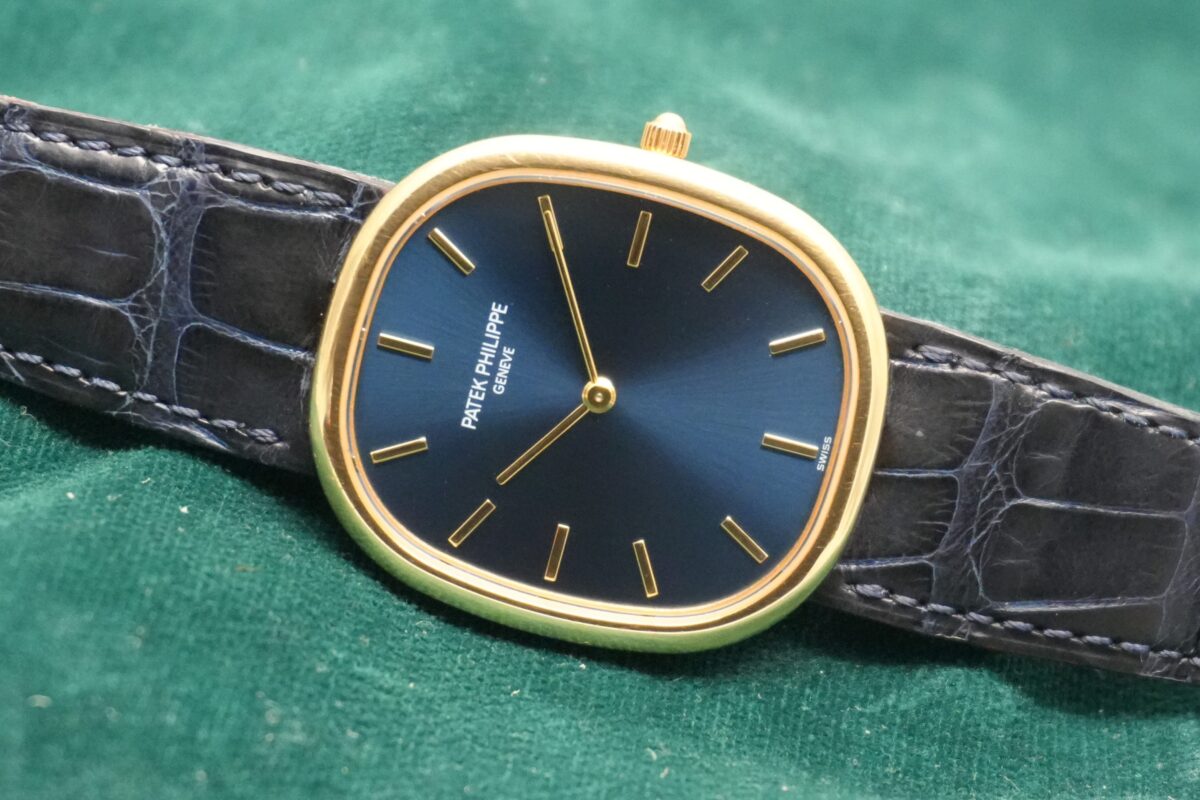 パテック・フィリップ GOLDEN ELLIPSE BLUE DIAL JUMBO 3738/100（73／2007年)