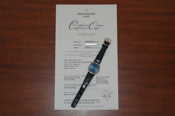 パテック・フィリップ GOLDEN ELLIPSE BLUE DIAL JUMBO 3738/100（73／2007年)の詳細写真10枚目