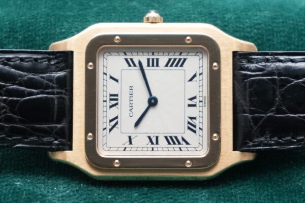 カルティエ SANTOS‑DUMONT EXTRA‑PLAT 18KYG GUILLOCHÉ DIAL 82105 WITH ORIGINAL BOX & GUARANTEE（43／1994年)の詳細写真2枚目