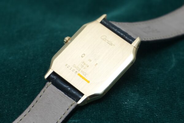 カルティエ SANTOS‑DUMONT EXTRA‑PLAT 18KYG GUILLOCHÉ DIAL 82105 WITH ORIGINAL BOX & GUARANTEE（43／1994年)の詳細写真6枚目