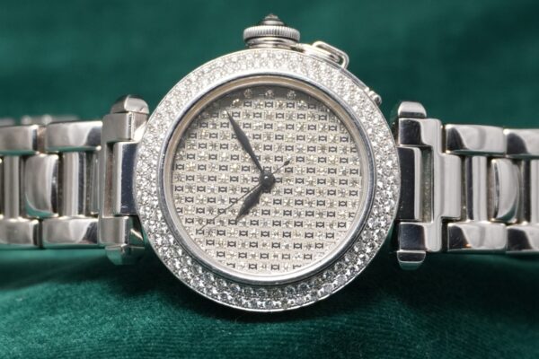 カルティエ PASHA BRACELET 2308 18KWG DIAMOND DIAL（47／2001年)の詳細写真2枚目